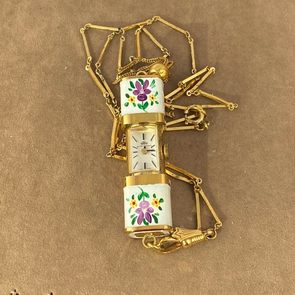 Vintage Bucherer Swiss Slide Watch and Necklace - Picture 12 of 14